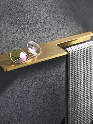 Купить Bathroom Shelf Brass Bath Shower Rack Shower Shelf Bath Holder Bolt Inserting Type Gold Towel Rack Corner Shelf Bath Hardware