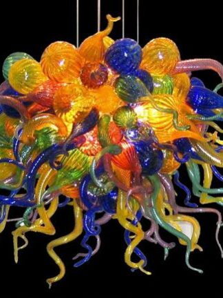 Купить Modern Brillian Multi Color Handmade Blown Chandelier Light Decorative Hanging Crystal Art Colored Murano Glass Chandeliers