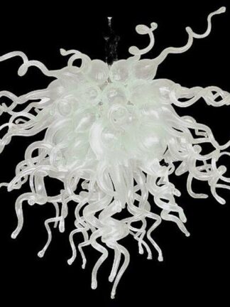 Купить Lamps Novelty Art White Murano Chandeliers Lighting Living Room Decoration LED Bulbs Custom Made Hand Blown Glass Chandelier Pendant Light