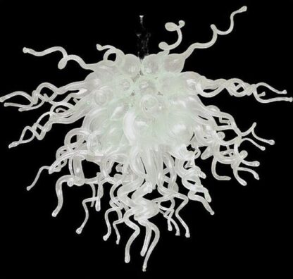 Купить Lamps Novelty Art White Murano Chandeliers Lighting Living Room Decoration LED Bulbs Custom Made Hand Blown Glass Chandelier Pendant Light