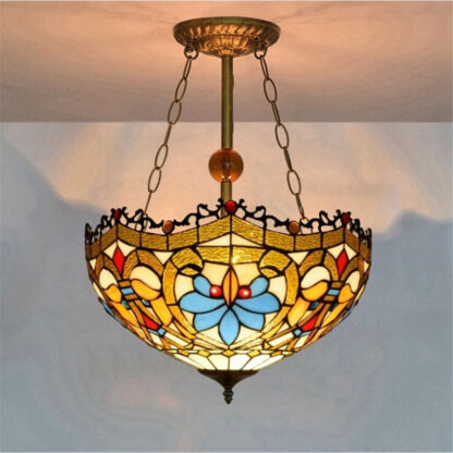Купить European retro glass chandelier Tiffany stained glass living room bedroom restaurant bar modarn chandelier lighting TF006
