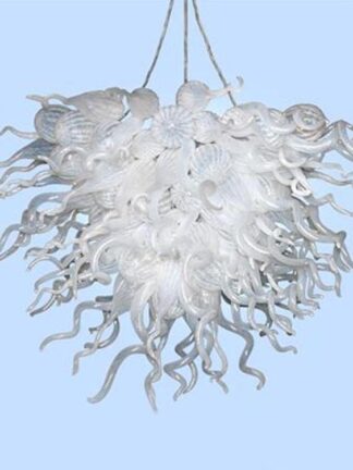 Купить Lamps Modern Art Decor Handmade White Hanging Chain Chandeliers Hand Blown Glass Crystal Chandelier on Sale