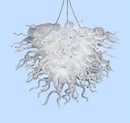 Купить Lamps Modern Art Decor Handmade White Hanging Chain Chandeliers Hand Blown Glass Crystal Chandelier on Sale