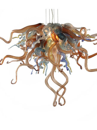 Купить Ceiling Lighting Hanging Hand Blown Glass Chandelier Lighting CE UL 110-240V Multi Color Chain Pendant Light for Dining Room Home Decoration