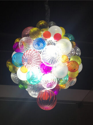 Купить Lamps Industrial Pendant Light Hand Blown Balls Chandeliers Art Glass Small Chandelier for House Decoration
