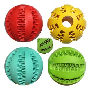 Купить Hot sale pet dog rubber toy leaking ball molar teeth bite resistant non-toxic mint pet supplies
