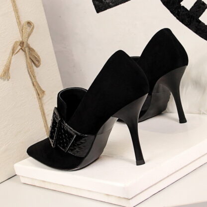 Купить New Released High Heels 9.5cm Black Pumps Silver High Heels Wedding Shoes Nude Pumps Bridal Shoes Estiletos Mujer 2020 Women Pumps