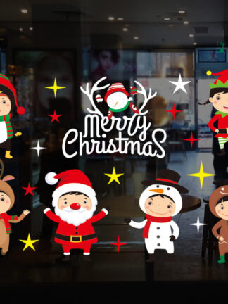 Купить Christmas Celebration Wall Stickers Home Store Showcase Window Door Decoration Sticker for Sale