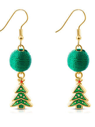 Купить Creativity High Quality Handmade Christmas Gift Hoop Earring Popular Gold Silver Plated Enamel Metal Charm Earrings