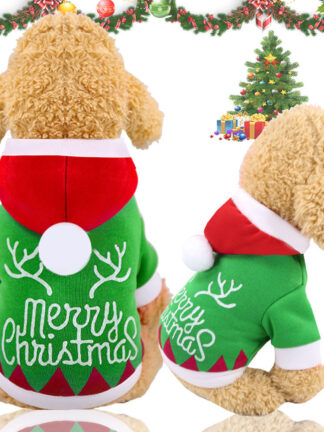 Купить Dogs and cats pet clothes for autumn and winter new products green number holiday clothes medium-sized dog two-legged clothes