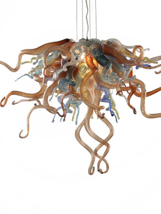 Купить Latest Design Pendant Lamps Classic Unique Elegant Handmade LED Blown Glass Chain Chandeliers Vintage Small Chandelier