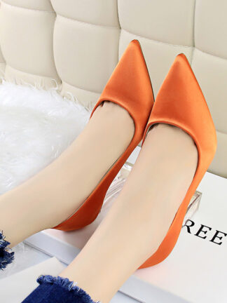 Купить Women pumps flock 10cm high heels women shoes Pointed Toe Thin Heels valentine Wedding Dress Shoes luxury designer