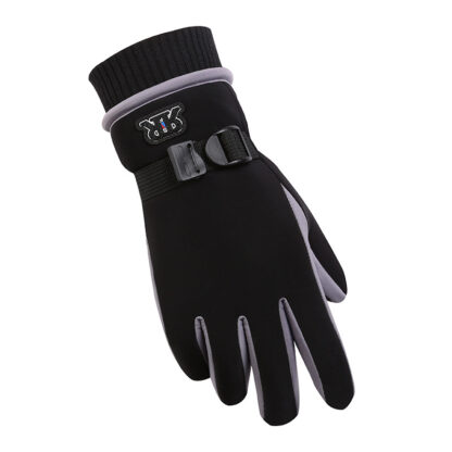 Купить Cool Winter Outdoor Sports Thickened Keep Warm Gloves Windproof Waterproof Antislip Driving Screen Touch Five Fingers Glove