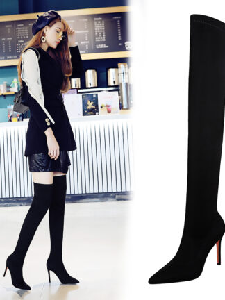 Купить Sexy Over The Knee Boots Women Female Women Shoes Suede Long Women Boots Winter Fashion Thigh High Boots Winter Shoes Plus Size