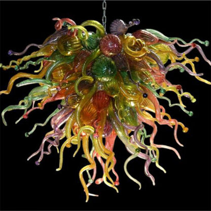 Купить Modern Nordic Lamps Hand Blown Multicolor Glass Crystal Chandeliers Pendant Light for Home Decoration Indoor Lighting Led Chandelier Lightings