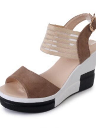 Купить 2021 Sandals Gladiator Wedges-Buckle Platform Casual-Shoes Hollow-Female