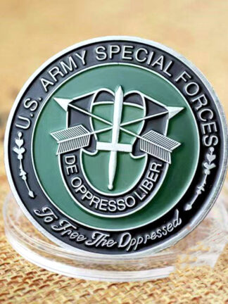 Купить 50pcs Non Magnetic US Army Special Forces Challenge Coin Metal Craft 1oz Silver Plated American Eagle Souvenir Badge