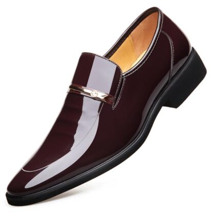 Купить 2022 Mens Shoes Italian Classic Black Fashion Moccasin Pointed-Toe Masculino