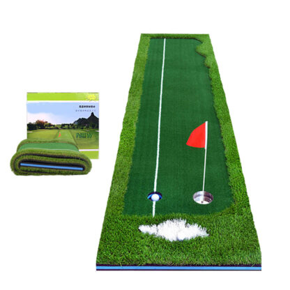 Купить Portable 3m Indoor Outdoor Golf Training Aids Club Holder Office Home Mat Putting Green Trainer Putter Swing Fairway Lawn