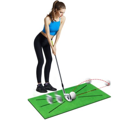 Купить Portable Golf Swing Mat Practice Equipment Indoor Simulation Hitting Training Aids Protable Practical Outdoor Office Game Gift Non-Slip