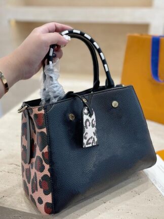 Купить Montaigne Leopard Embossed Totes Women Handbags Designers Classic Lady Fashion Shoulder Bags Girls Crossbody Shopping Bag