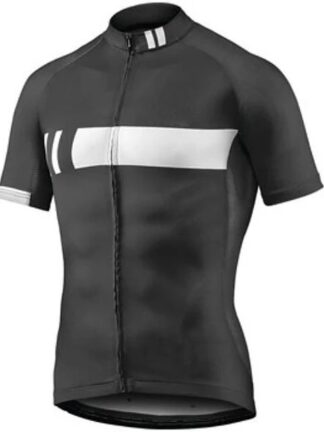 Купить 2021 Men's Short Sleeve Cycling Jersey Summer Silver / Black Bike Tracksuit Top