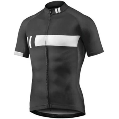 Купить 2021 Men's Short Sleeve Cycling Jersey Summer Silver / Black Bike Tracksuit Top