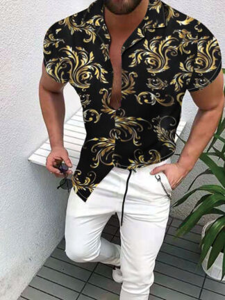 Купить tshirts fashion man flower 3D printed shirts Tees tops boys mens print t shirt blouse
