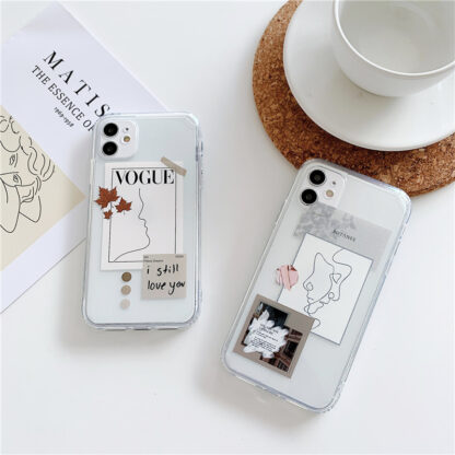 Купить Cool Label Art Lines Shockproof Soft Silicone Phone Cases Cover For iPhone 11 12 Pro Max XR 7 8 Plus