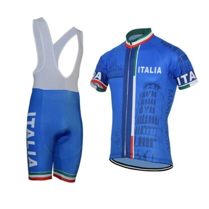 Купить 2021 Italia Leaning Tower of Pisa Cycling Jersey Kit