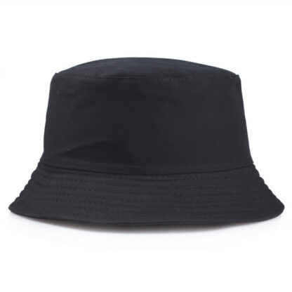 Купить Solid Color Black Foldable Bucket Hat Beach Sun Hat Street Headwear Fisherman Outdoor White Cap Men and Woman Hat Q0811