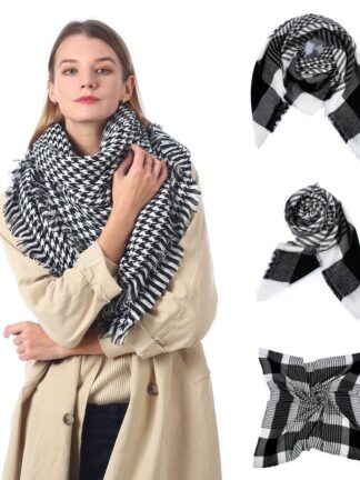 Купить Black thousand bird women's imitation cashmere Check Scarf warm shawl