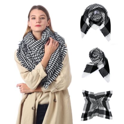 Купить Black thousand bird women's imitation cashmere Check Scarf warm shawl