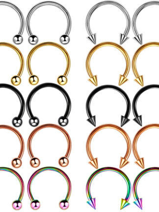 Купить Wholesale Horseshoe Stud Earrings Jewelry Anti-allergic 316 Stainless Steel Perforation Nose Rings For Men Women