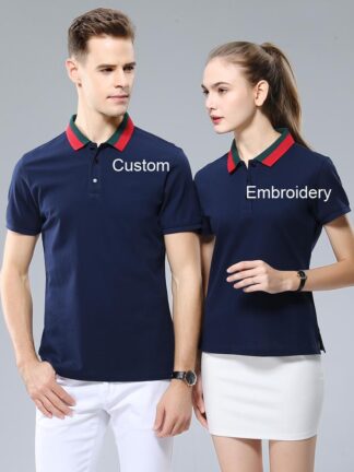 Купить Personalised polo shirt short sleeved unisex with embroidery any name text or logo custom polos golf tees shirts