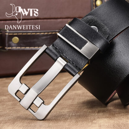 Купить [DWTS]Men Belt Male High Quality Leather Belt Men Male Genuine Leather Strap Luxury Pin Buckle Fancy Vintage Jeans