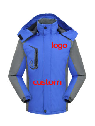 Купить Custom jacket thick warm winter men women coat solid color waterproof and windproof outdoor sportswear Large size