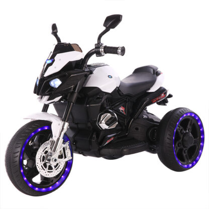 Купить Children's Electric Motorcycle Kids Charging Riding Toys Large Stroller Ride on Car Cool Wheel Lights Dual Drive Boys Tricycle