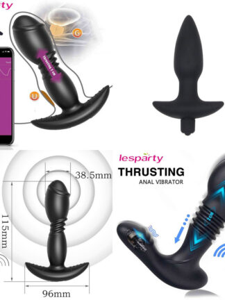 Купить 2022 adultshop Butt Dildo Vibrator Big Bluetooth Plug Anal APP Thrusting Control Male Prostate Massager Anus Sex Toy s for Men 210810