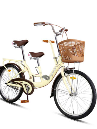 Купить Parent-child Bike Mother Child Twins With Pick-upAnd Drop-off Children's Bikes 2 3 Dubles Triples AndThree Seats 24 Inch