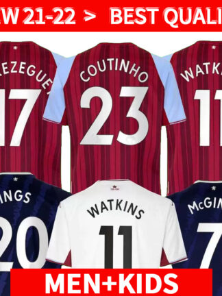 Купить 2021 2022 Aston Soccer Jerseys villa GREALISH BUENDÍA TRAORE BARKLEY aldultFootball T-Shirt 21 22 WATKINS WESLEY GHAZI M.TREZEGUET McGINN men + kids kits