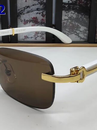 Купить Designer Luxury Sunglasses for Women Man Summer Style Anti-Ultraviolet Retro Shield Lens Plate Square Full Frameless Fashion Carti Glasses Eyeglasses Random Box