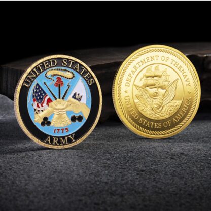 Купить Non Magnetic Military Badge Craft 1775 US Department Of Navy Army Gold Plated Color Novelty Commemorative Challenge Coin Gifts