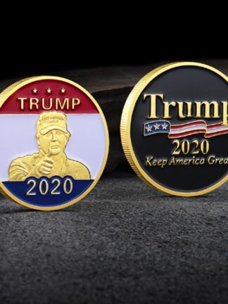 Купить Non Magnetic Crafts Donald Trump President Historical Badge USA Keep American Great Gold Plated Souvenir Coin Gift