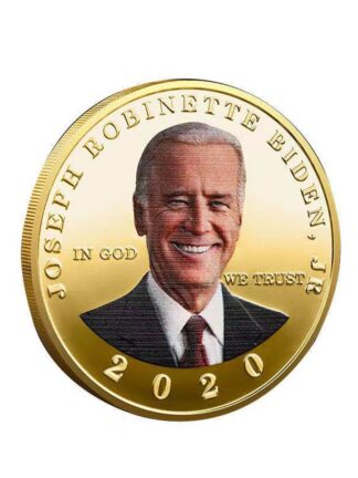 Купить 50pcs Non Magnetic Crafts Joe Biden Gold Plated Coin Collectibles President Original Badge Medal Gifts