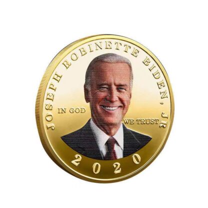 Купить 50pcs Non Magnetic Crafts Joe Biden Gold Plated Coin Collectibles President Original Badge Medal Gifts