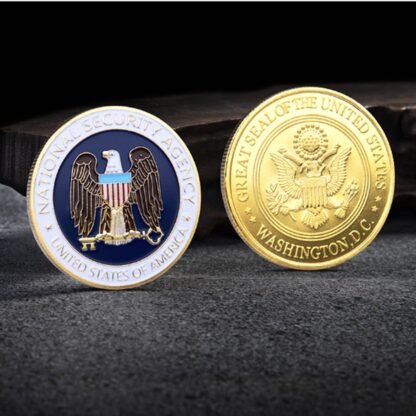 Купить Non Magnetic US Army Coin Craft National Security Agency Washington.D.C Free Eagle 1oz Gold Plated Challenge Badge