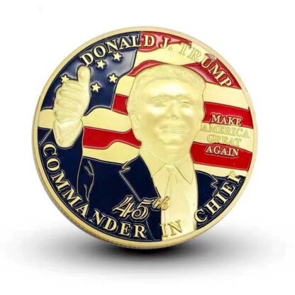 Купить 10pcs Non Magnetic Donald Trump President Historical Craft Gold Plated Collectible Coins Medallions USA Style Collection Badge