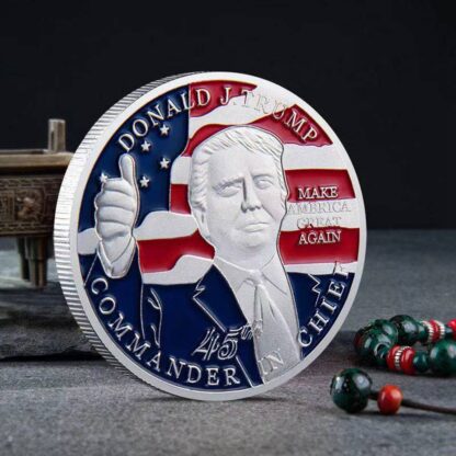 Купить 20pcs Non Magnetic Crafts American 45th President Donald Trump Coin US White House The Statue Of Liberty Silver Plated Replica Badge Collection