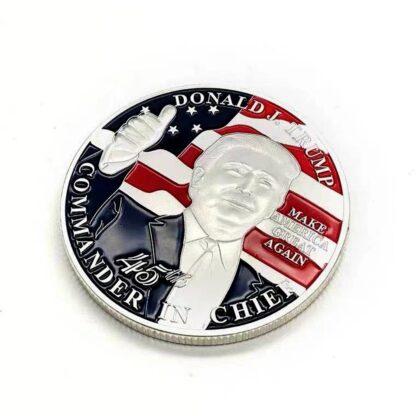 Купить 50pcs Non Magnetic Crafts American 45th President Donald Trump Coin US White House The Statue Of Liberty Silver Plated Replica Badge Collection